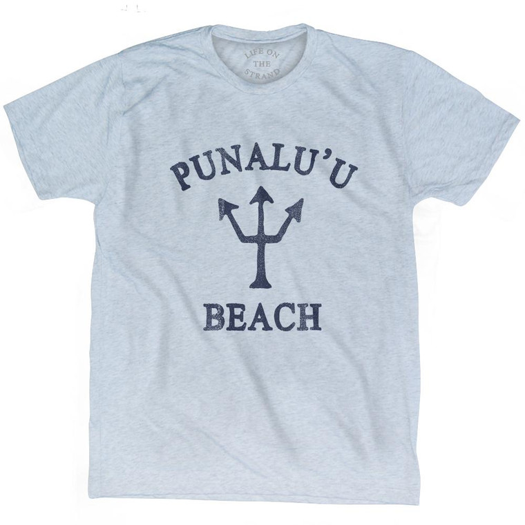 Hawaii Punaluu Beach Trident Adult Tri-Blend T-Shirt by Ultras