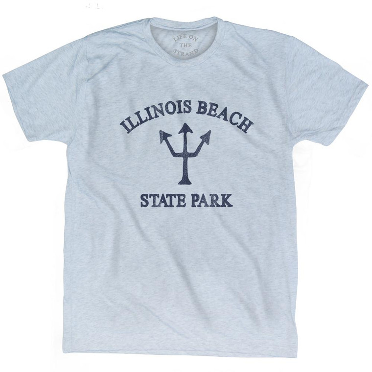 Illinois Beach State Park Trident Adult Tri-Blend T-Shirt by Ultras