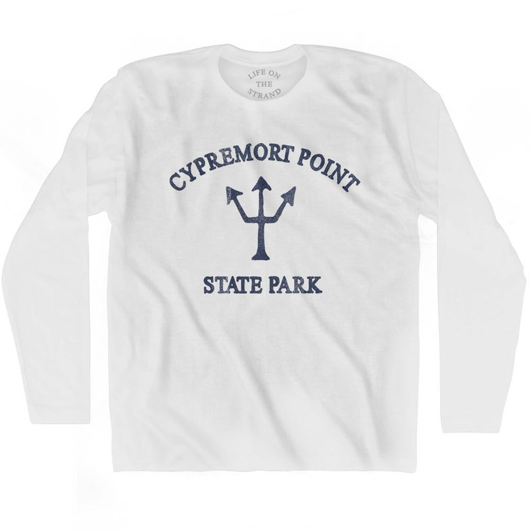 Indiana Cypremort Point State Park Trident Adult Cotton Long Sleeve T-Shirt by Ultras