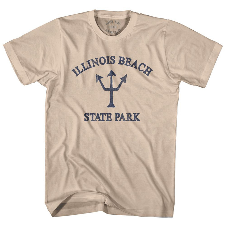 Illinois Beach State Park Trident Adult Cotton T-Shirt by Ultras