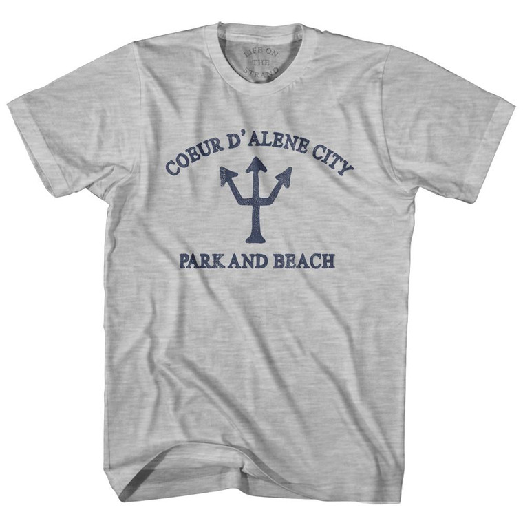 Idaho Coeur D Alene City Park And Beach Trident Womens Cotton Junior Cut T-Shirt by Ultras