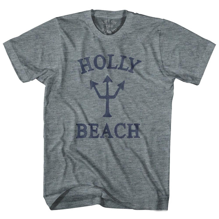 Indiana Holly Beach Trident Adult Tri-Blend T-Shirt by Ultras