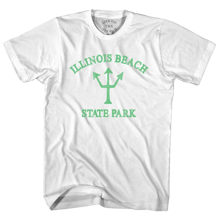 Illinois Beach State Park Trident Adult Cotton T-Shirt by Ultras