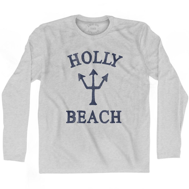 Indiana Holly Beach Trident Adult Cotton Long Sleeve T-Shirt by Ultras