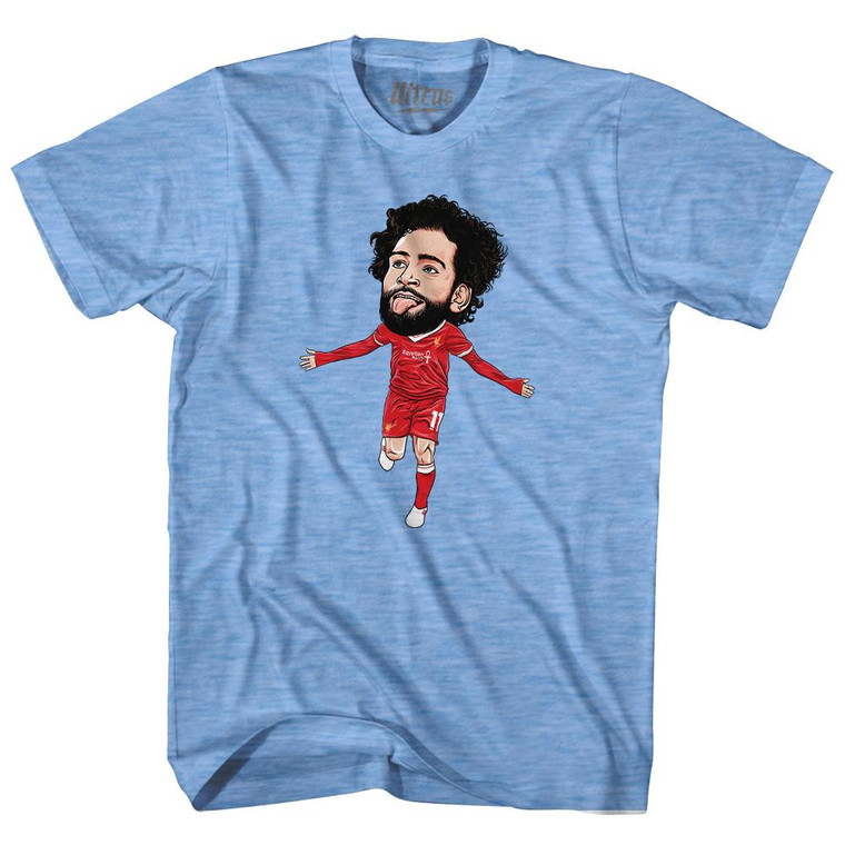 Mo Salah Liverpool Soccer Caricature Adult Tri-Blend T-Shirt by Ultras