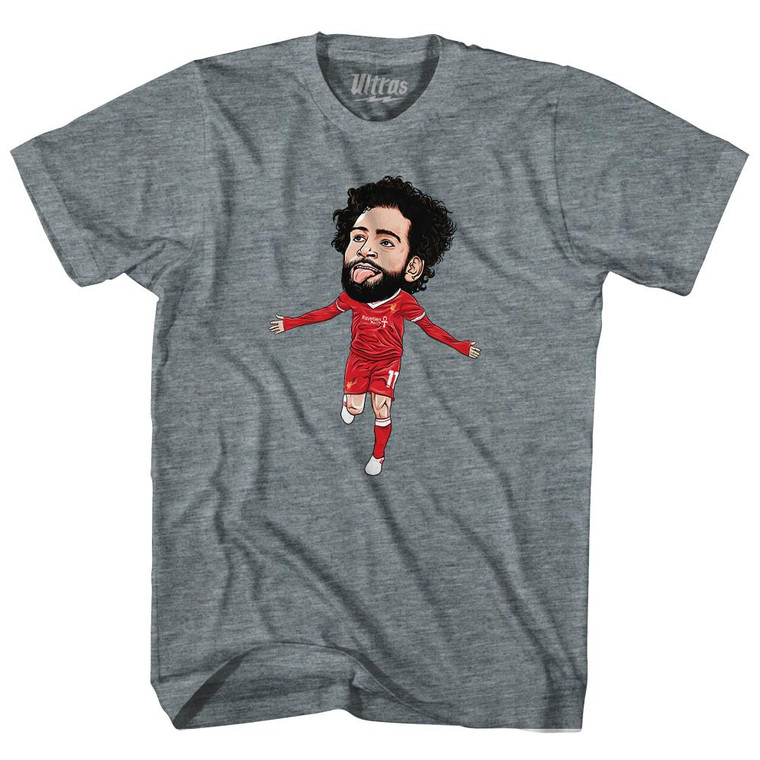 Mo Salah Liverpool Soccer Caricature Youth Tri-Blend T-Shirt by Ultras