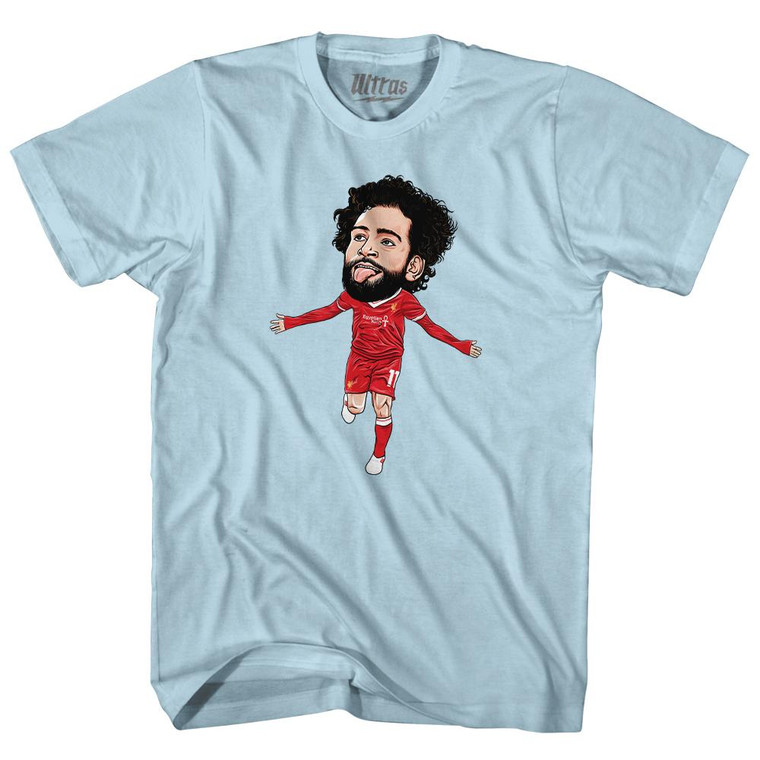 Mo Salah Liverpool Soccer Caricature Adult Cotton T-Shirt by Ultras