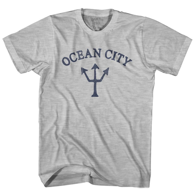 Maine Ocean City Trident Womens Cotton Junior Cut T-Shirt by Life on the Strand