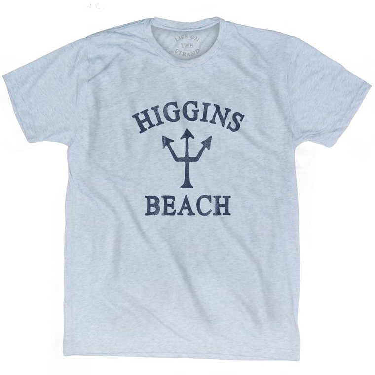 Maine Higgins Beach Trident Adult Tri-Blend T-Shirt by Life on the Strand