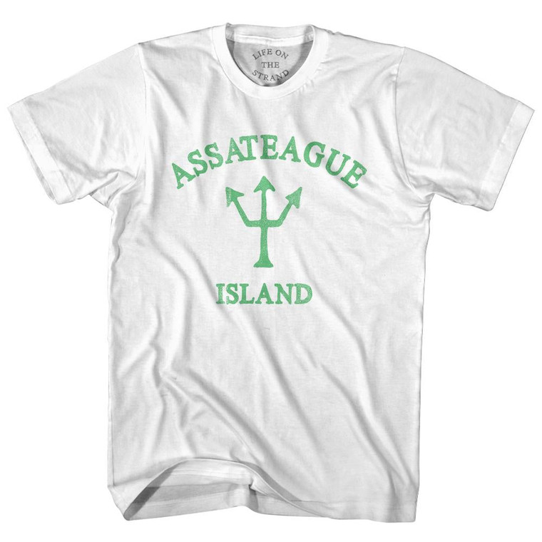 Maine Assateague Island Emerald Art Trident Youth Cotton T-Shirt by Life on the Strand