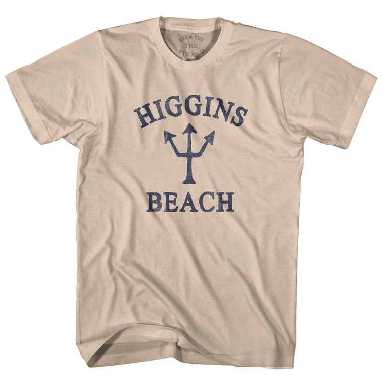 Maine Higgins Beach Trident Adult Cotton T-Shirt by Life on the Strand