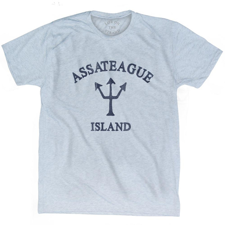 Maine Assateague Island Trident Adult Tri-Blend T-Shirt by Life on the Strand