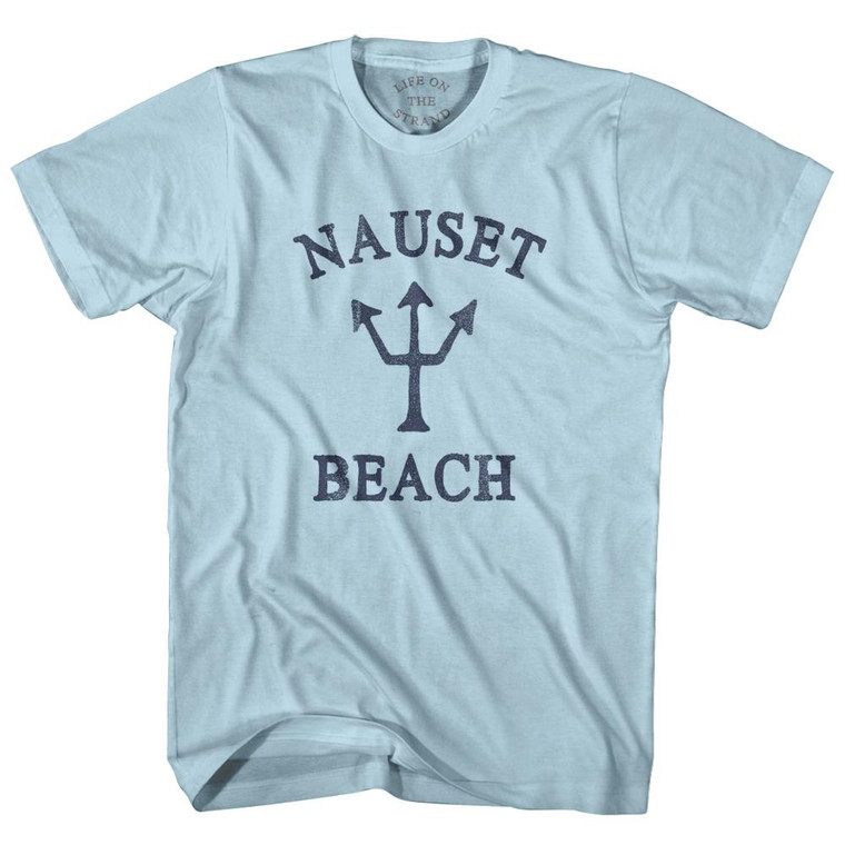 Massachusetts Nauset Beach Trident Adult Cotton T-Shirt by Life on the Strand