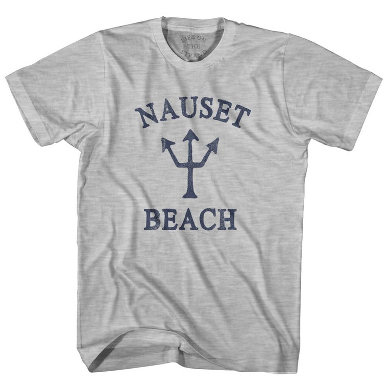 Massachusetts Nauset Beach Trident Adult Cotton T-Shirt by Life on the Strand