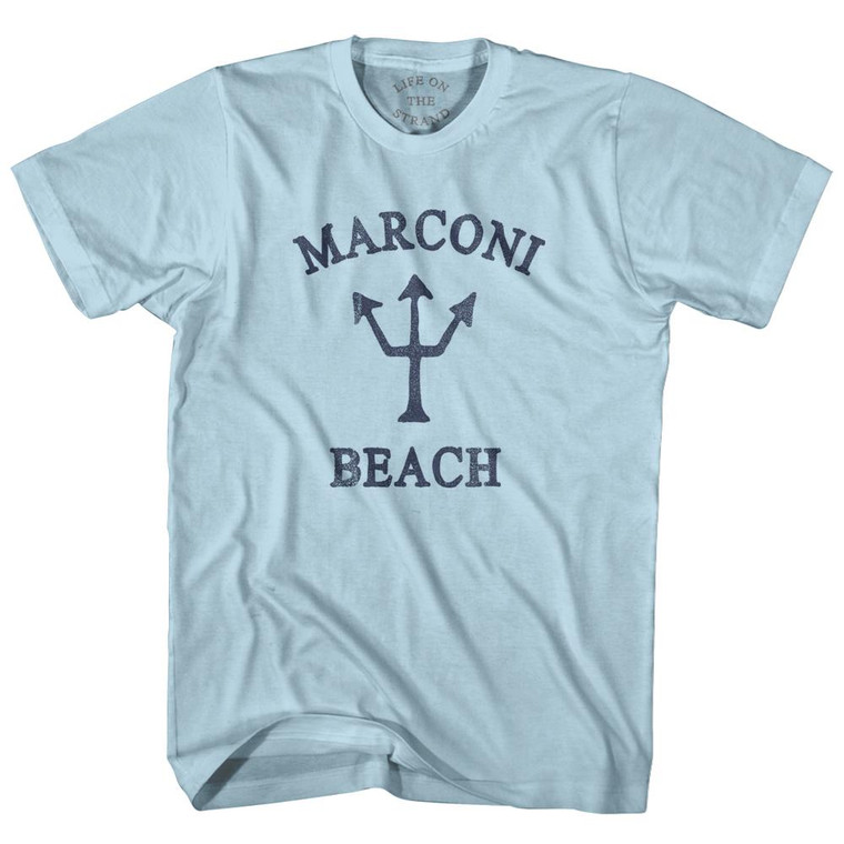 Massachusetts Marconi Beach Trident Adult Cotton T-Shirt by Life on the Strand