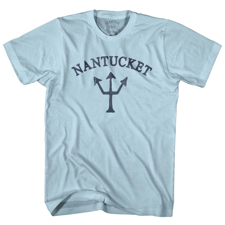 Massachusetts Nantucket Trident Adult Cotton T-Shirt by Life on the Strand