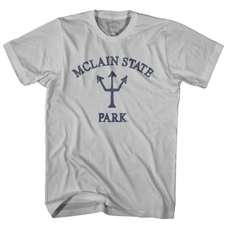 Michigan Mclain State Park Trident Adult Cotton T-Shirt by Life on the Strand