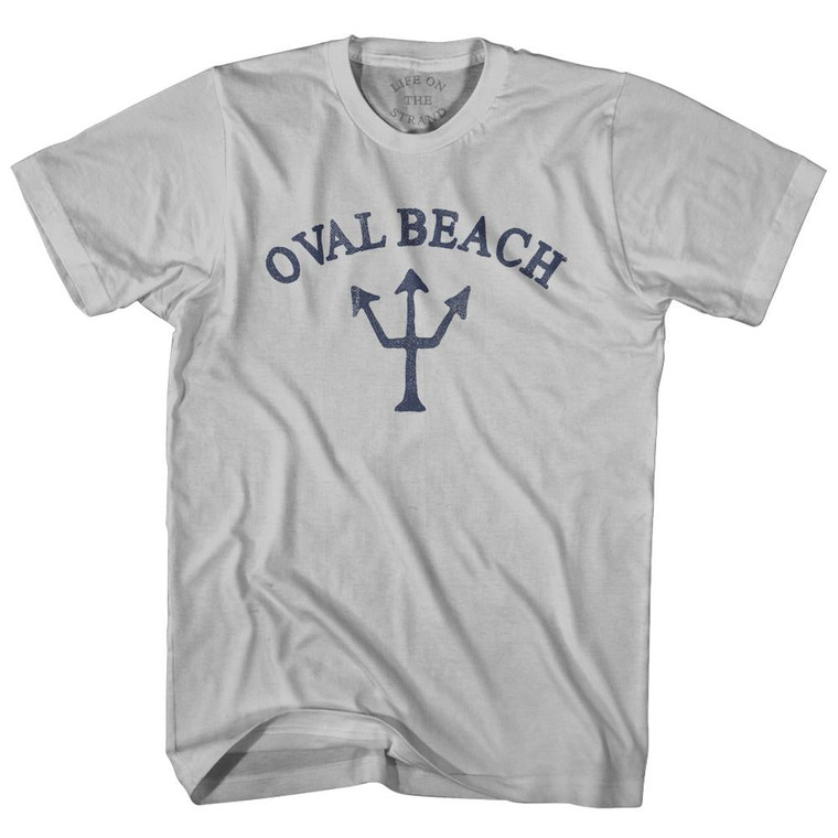 Michigan Oval Beach Trident Adult Cotton T-Shirt by Life on the Strand
