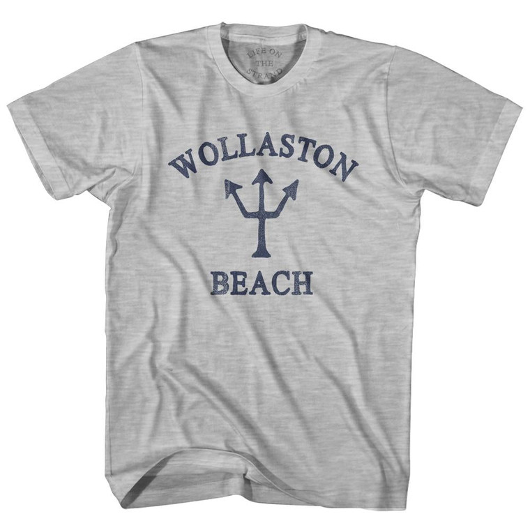 Massachusetts Wollaston Beach Trident Adult Cotton T-Shirt by Life on the Strand