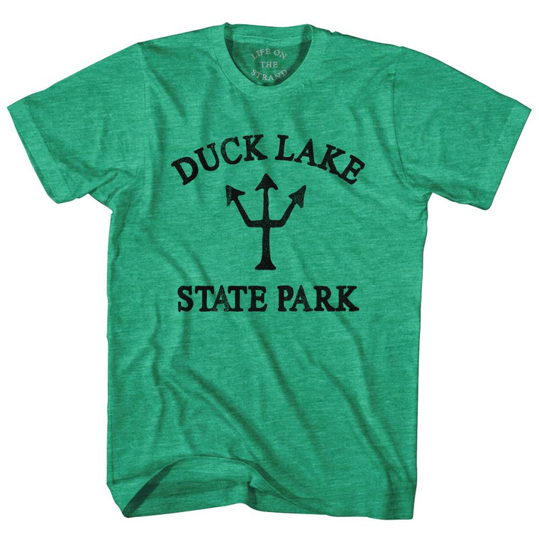 Minnesota Cedar Lake East Beach Trident Adult Tri-Blend T-Shirt by Life on the Strand