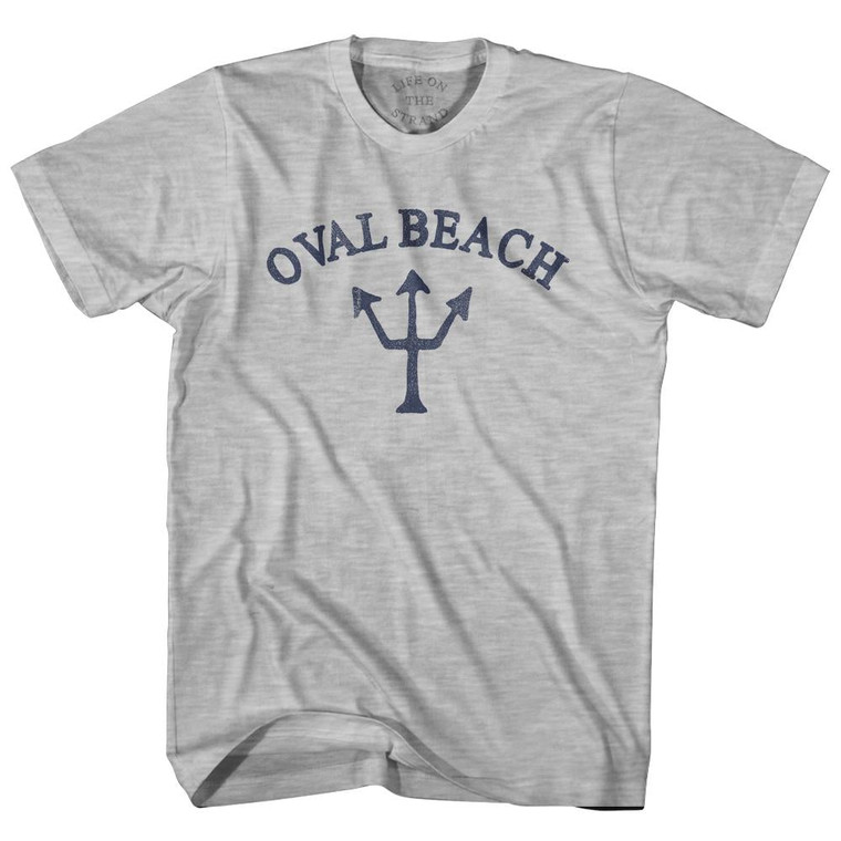 Michigan Oval Beach Trident Adult Cotton T-Shirt by Life on the Strand