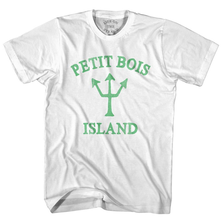 Mississippi Petit Bois Island Emerald Art Trident Adult Cotton T-Shirt by Life on the Strand