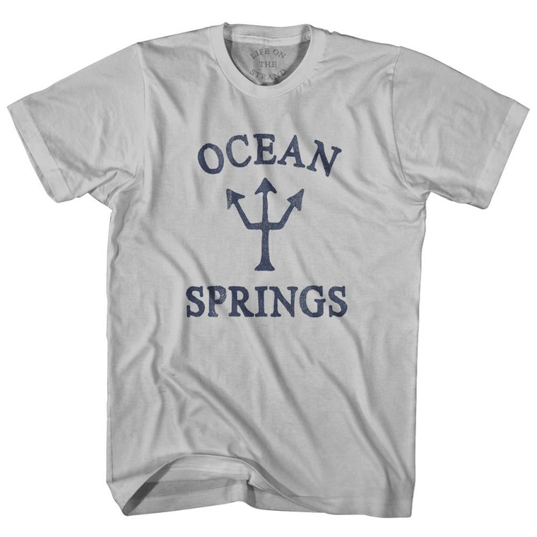 Mississippi Ocean Springs Trident Adult Cotton T-Shirt by Life on the Strand