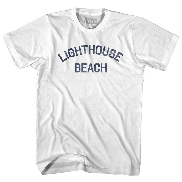 Lighthouse Beach Adult Cotton T-Shirt by Ultras