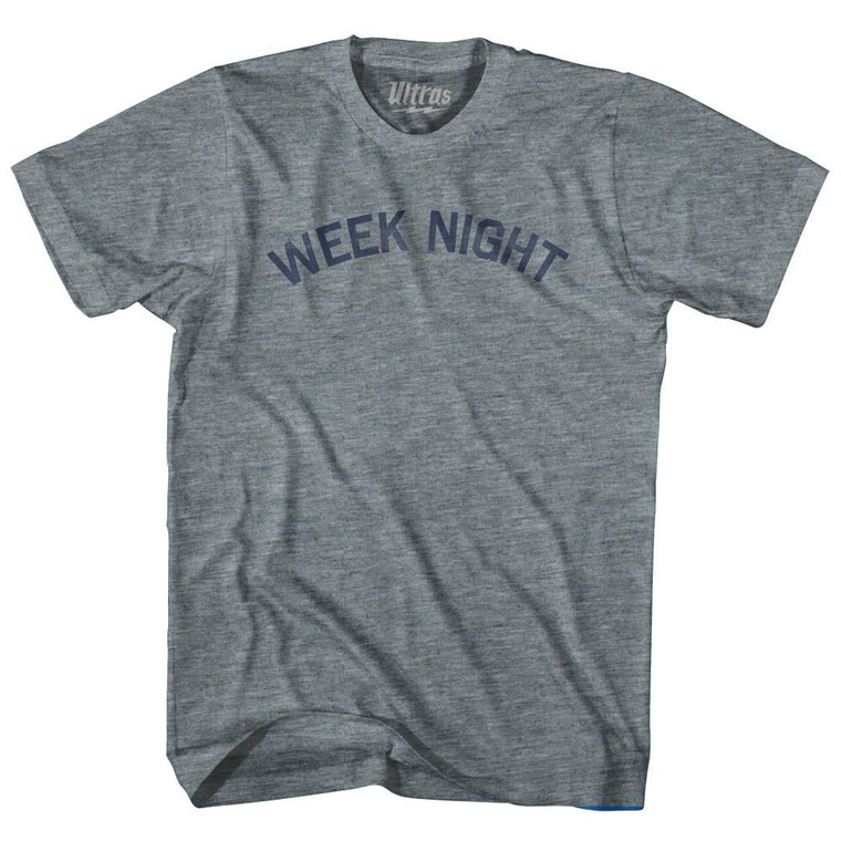 Week Night Womens Tri-Blend Junior Cut T-Shirt by Ultras