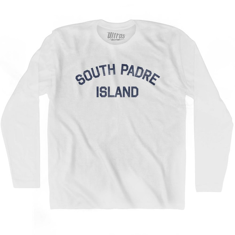 South Padre Island Adult Cotton Long Sleeve T-Shirt by Ultras