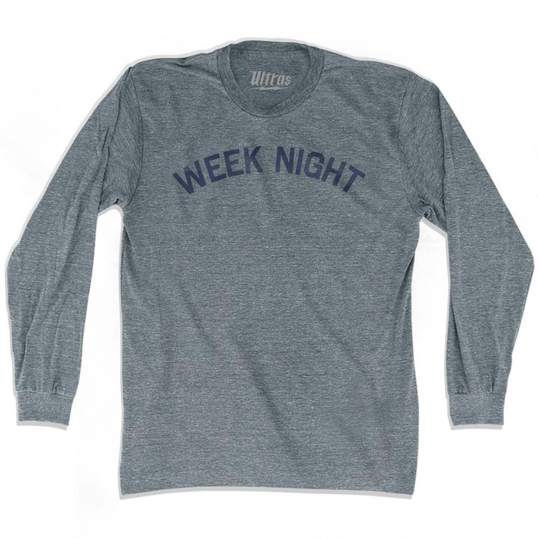Week Night Adult Tri-Blend Long Sleeve T-Shirt by Ultras Week Night Adult Tri-Blend Long Sleeve T-Shirt by Ultras