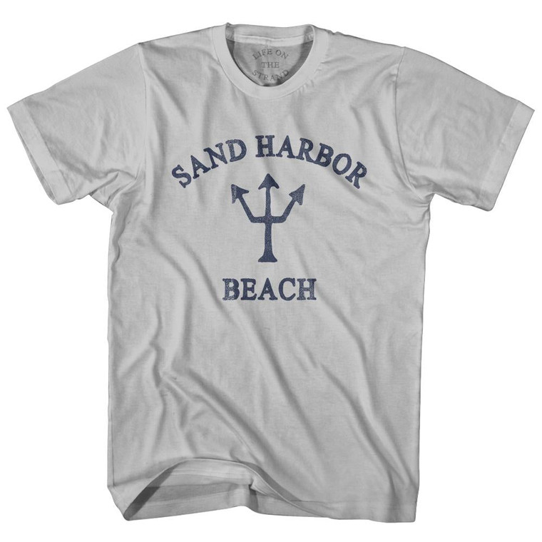 Nevada Sand Harbor Beach Trident Adult Cotton T-Shirt by Ultras