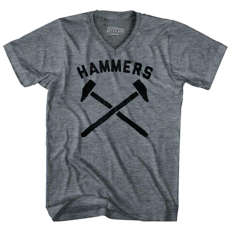 Hammers Adult Tri-Blend V-Neck T-Shirt by Ultras