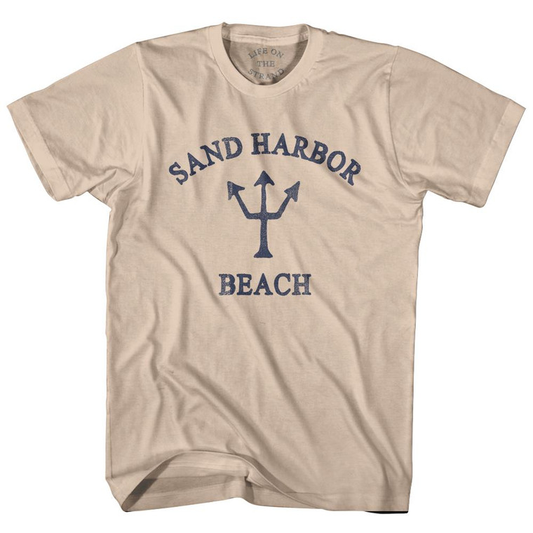 Nevada Sand Harbor Beach Trident Adult Cotton T-Shirt by Ultras