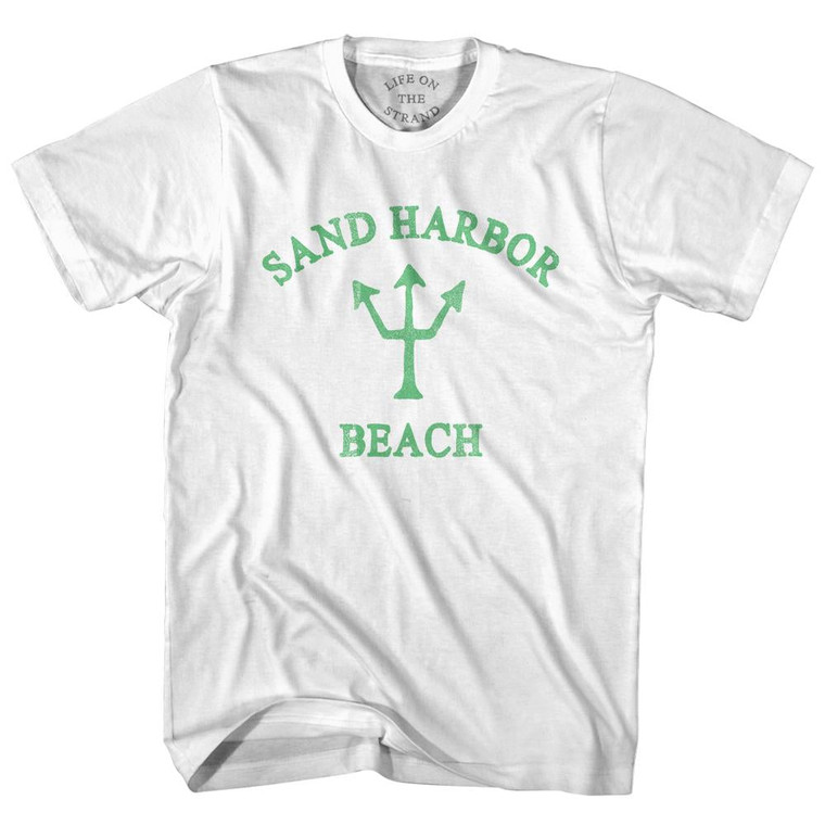 Nevada Sand Harbor Beach Emerald Art Trident Womens Cotton Junior Cut T-Shirt by Ultras