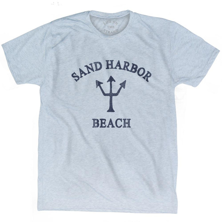 Nevada Sand Harbor Beach Trident Adult Tri-Blend T-Shirt by Ultras