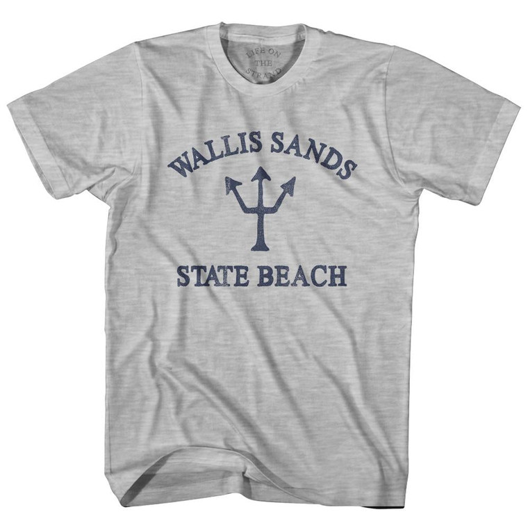 New Hampshire Wallis Sands State Beach Trident Womens Cotton Junior Cut T-Shirt by Ultras