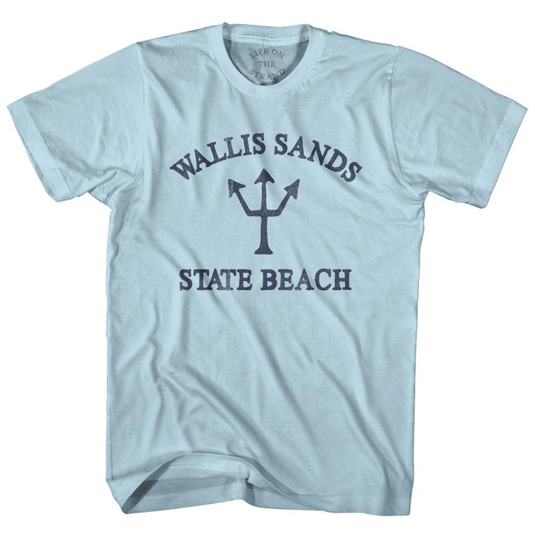 New Hampshire Wallis Sands State Beach Trident Adult Cotton T-Shirt by Ultras