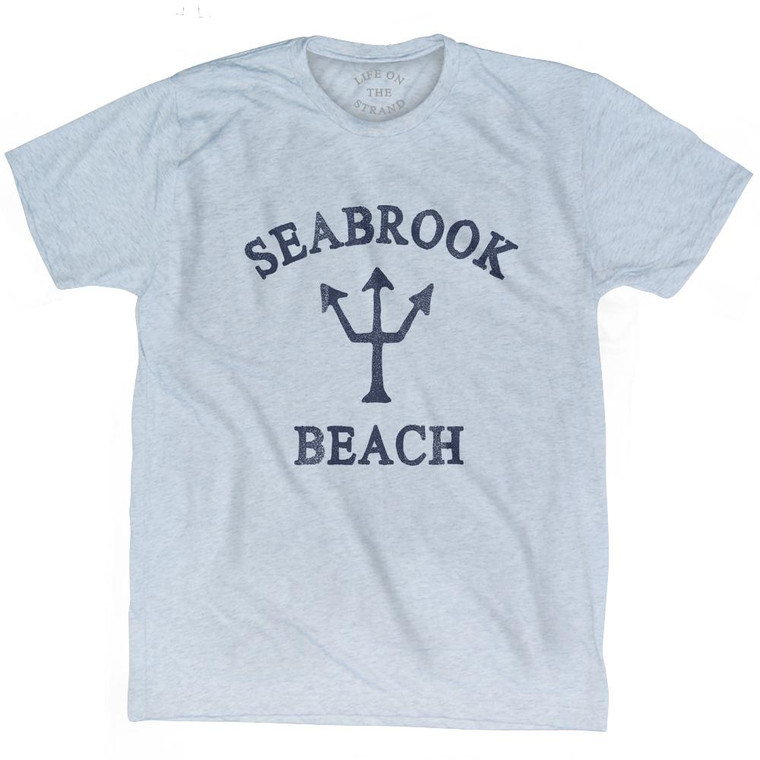 New Hampshire Seabrook Beach Trident Adult Tri-Blend T-Shirt by Ultras