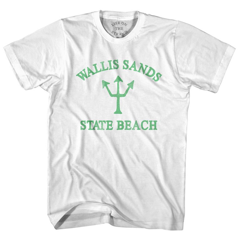 New Hampshire Wallis Sands State Beach Emerald Art Trident Youth Cotton T-Shirt by Ultras