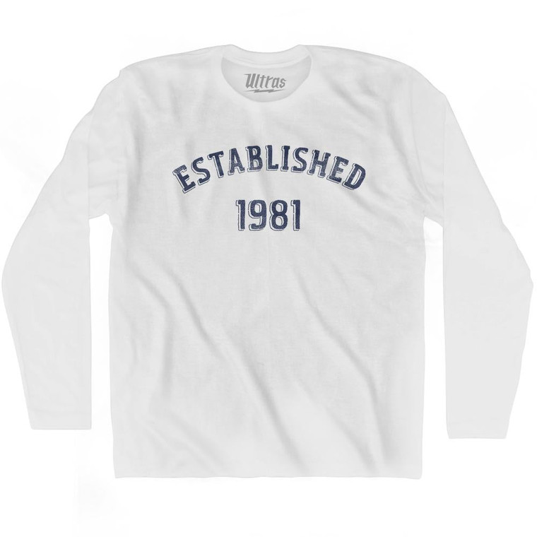 Established 1981 Adult Cotton Long Sleeve T-Shirt by Ultras
