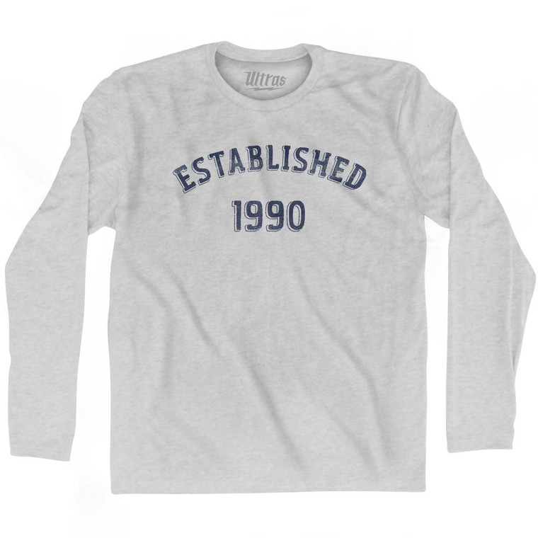 Established 1990 Adult Cotton Long Sleeve T-Shirt by Ultras