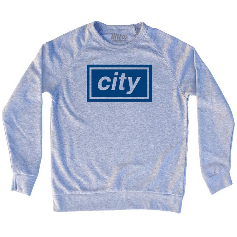 Manchester City Oasis Super Fan Soccer Adult Tri-Blend Sweatshirt by Ultras