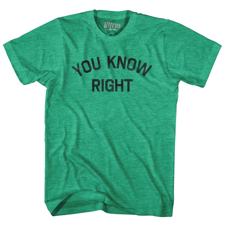You Know Right Adult Tri-Blend T-Shirt by Ultras
