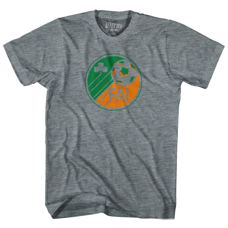 Ireland Soccer Fai Vintage Circle Logo Youth Tri-Blend T-Shirt by Ultras