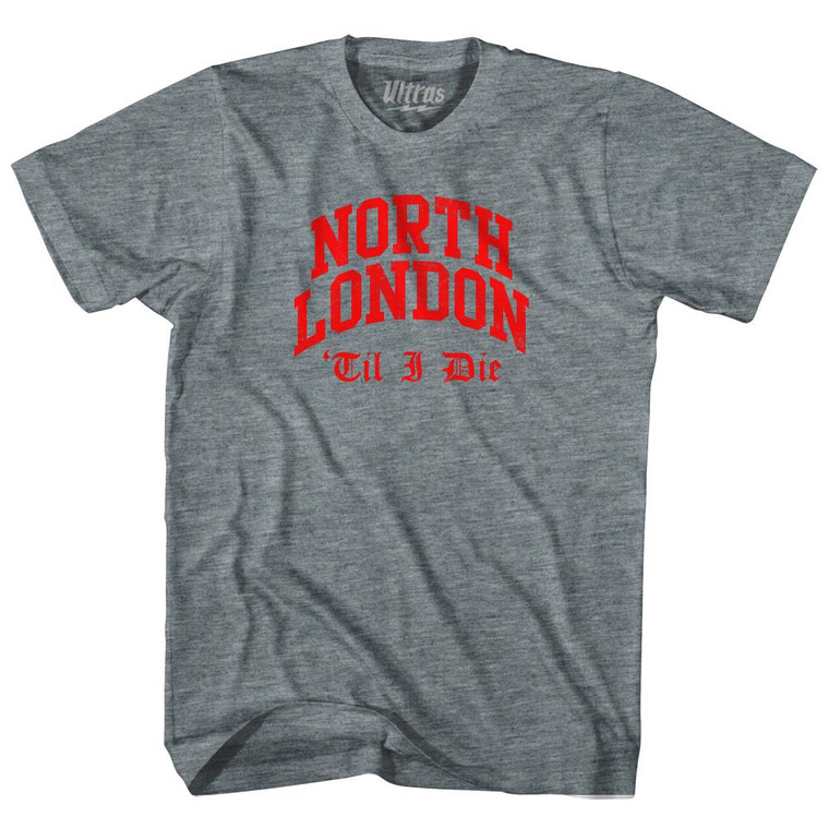 ARS Red North London Soccer Adult Tri-Blend T-Shirt by Ultras