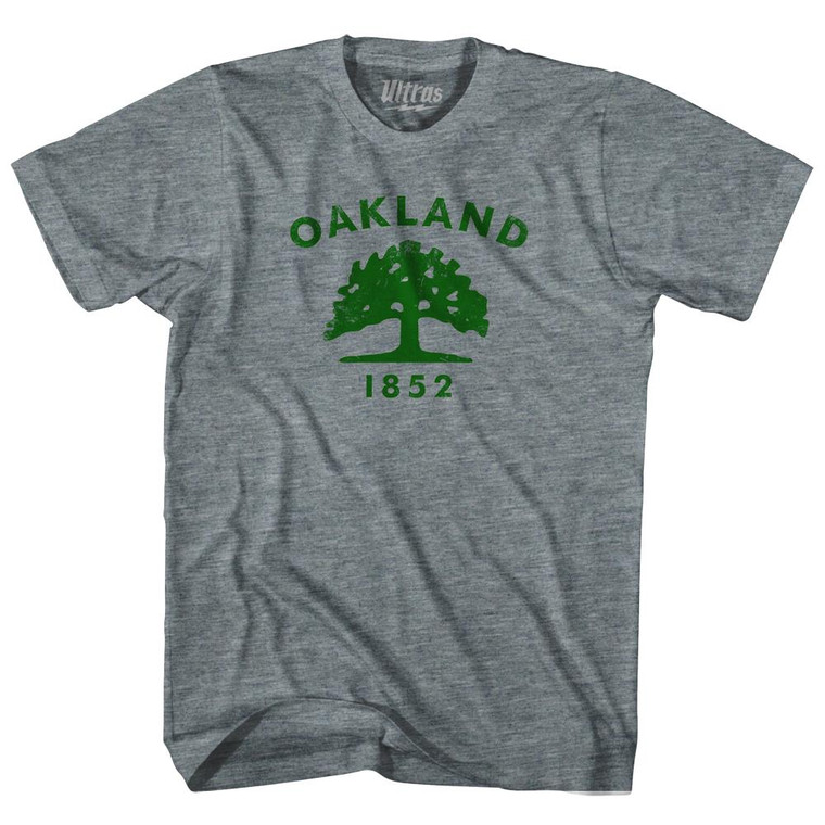 Oakland Tree Flag Adult Tri-Blend T-Shirt by Ultras