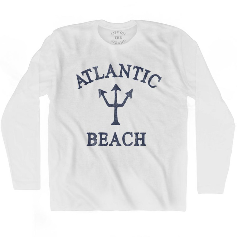 New York Atlantic Beach Trident Adult Cotton Long Sleeve T-Shirt by Ultras