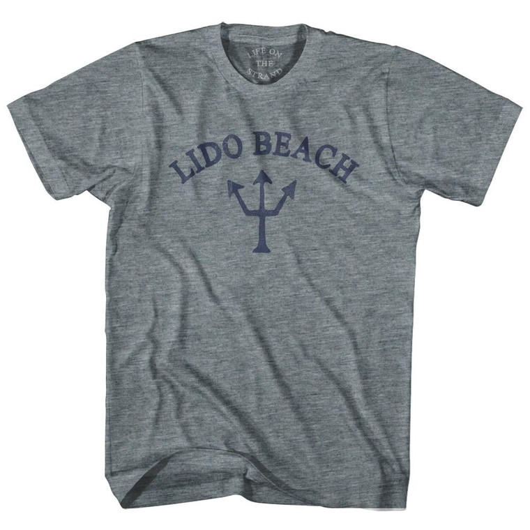 New York Lido Beach Trident Adult Tri-Blend T-Shirt by Ultras
