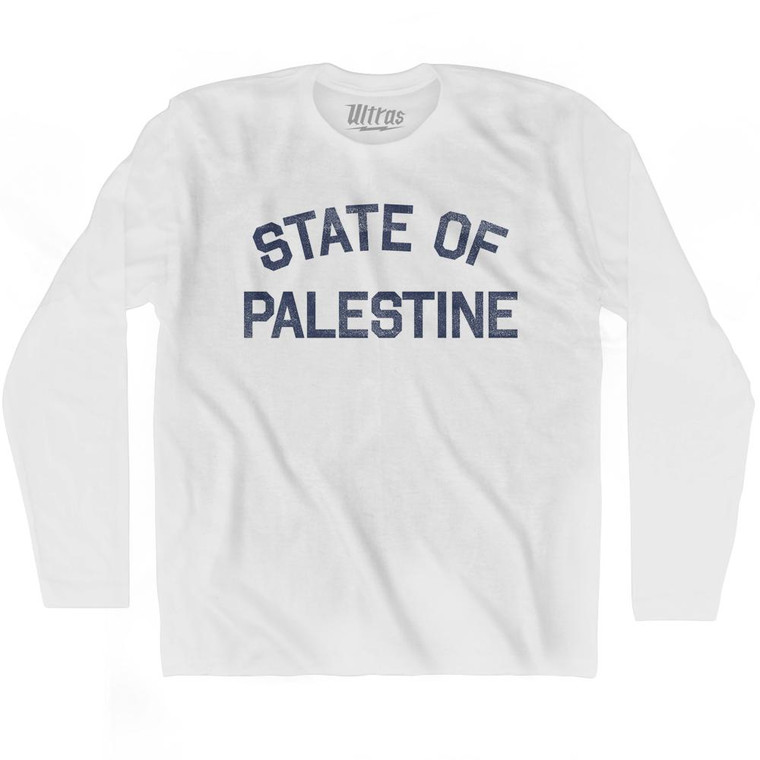 State Of Palestine Adult Cotton Long Sleeve T-Shirt by Ultras